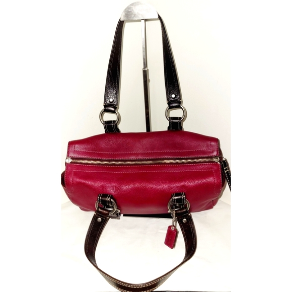 Coach Chelsea Raspberry Pebbled Leather Satchel - Picture 10 of 11